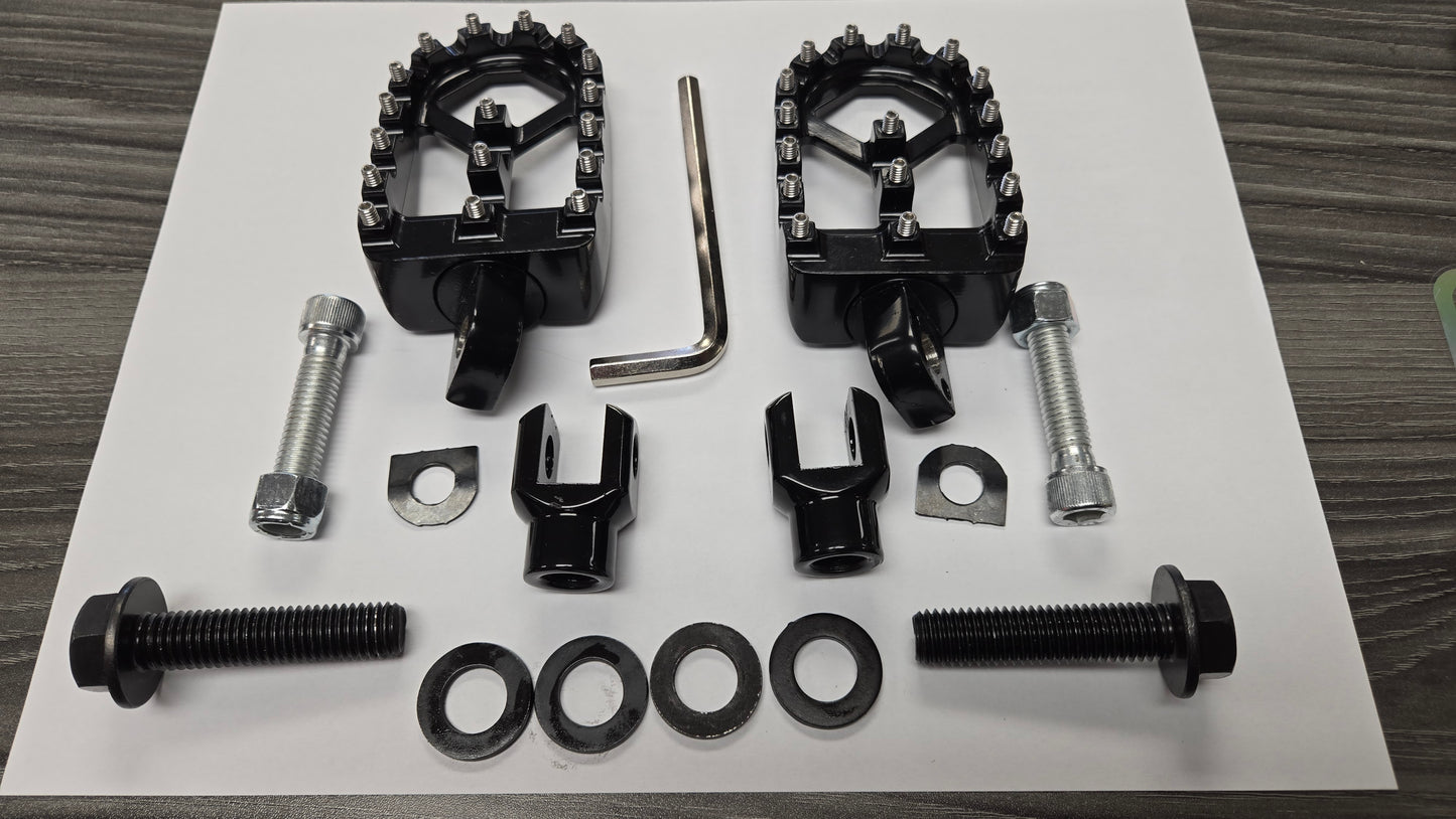 FootPeds Ultra MX for Ridstar, MacFox, Super73, and Others -- Low-Key MX Footrest Foot Peg e-Bike Conversion Kit