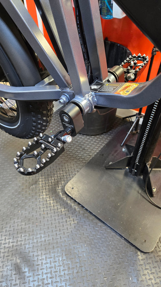 FootPeds Ultra MX for Ridstar, MacFox, Super73, and Others -- Low-Key MX Footrest Foot Peg e-Bike Conversion Kit