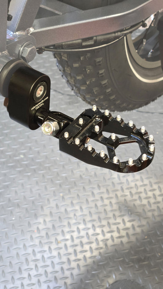 FootPeds Ultra MX for Ridstar, MacFox, Super73, and Others -- Low-Key MX Footrest Foot Peg e-Bike Conversion Kit